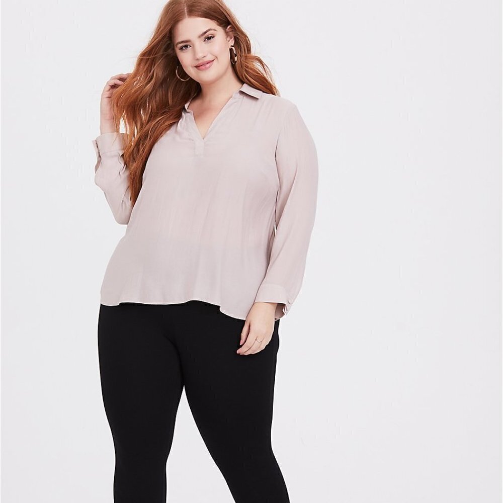 Torrid‎ Crepe Collared Pullover Blouse 2x